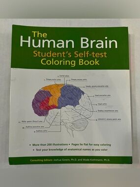Human Brain Student's Self-Test Coloring Book Joshua Gowin